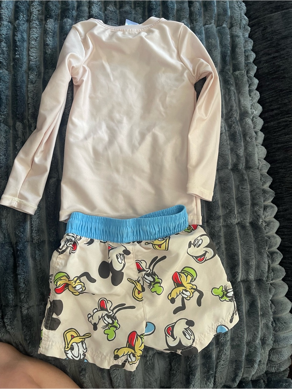 Disney Cream and Blue Mickey & Friends Pajama Set - Picture 4 of 5
